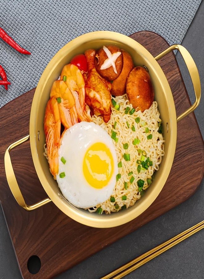 GOVNPJ Korean Ramen Pot With Lid, 2 Pack Korean Noodle Cooker, Korean Pot Stainless Steel Cooking Pot for Soup, Pasta, Dishwasher Safe (7", 7.9") - Image 5